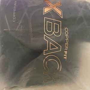 X-BACK Copper Fit Black Athletic Top with Metallic Logo